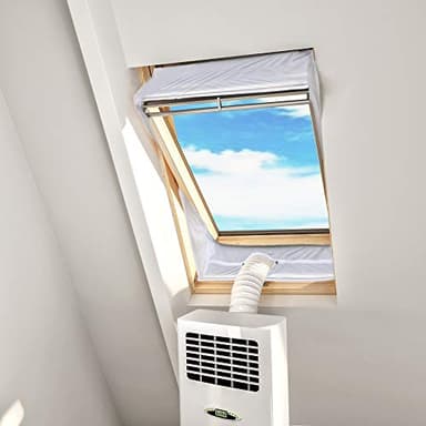 HOOMEE Kit Condizionatore Finestra - Installazione di Condizionatori Portatili per Finestre a Bilico – Per Tutti i Climatizzatori Mobili – Per Finestre con Perimetro da 301 a 390 cm