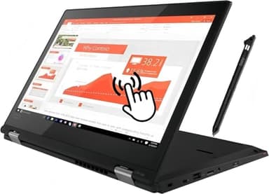 Lenovo ThinkPad Yoga 2 in 1 Notebook Intel i5 8th, Ram 8 GB, SSD 256 GB, Display da 13,3" Touch con Pennino Capacitivo, Win 10 Pro + Libre Office (Ricondizionato)