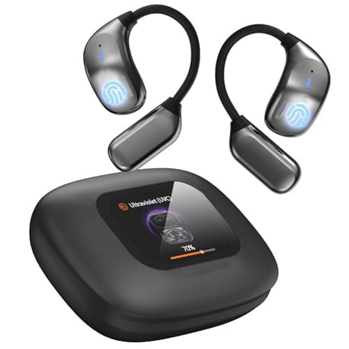 MTOXW Auricolari Traduttori Istantanei, AI Cuffie Traduzione Simultanea 3 in 1 in tempo reale In 135 lingue con APP, Auricolari Bluetooth Open Ear Smart Touch Screen per viaggi, riunioni,apprendimento