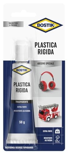 Bostik Plastica Rigida Colla Forte Per La Riparazione Di Molti Oggetti In Plastica 50 G, Trasparente