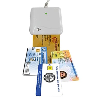 Bit4id ORIGINALE Minilector evo 2.0, Lettore di Smart Card Readers, Firma digitale SPID e CRS CNS, Tessera sanitaria Carta,CAC Dod,Plug&Play,no driver,supporta carte Common Criteria e FIPS, Linux