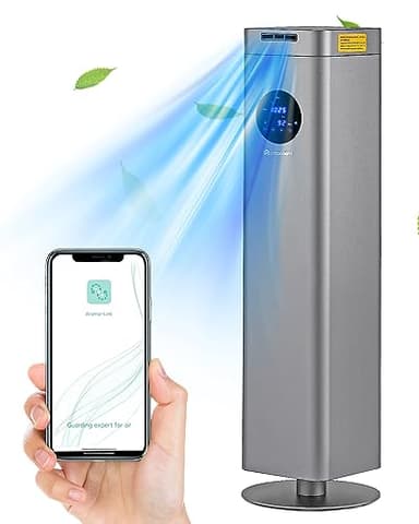Mxmoonant Diffusore di Oli Essenziali senza Acqua con Nebbia Fredda, Copertura 3000m³, Bottiglia di Olio da 1500ml, App Control&Timer, per Grandi Ambienti, Negozio, Hotel