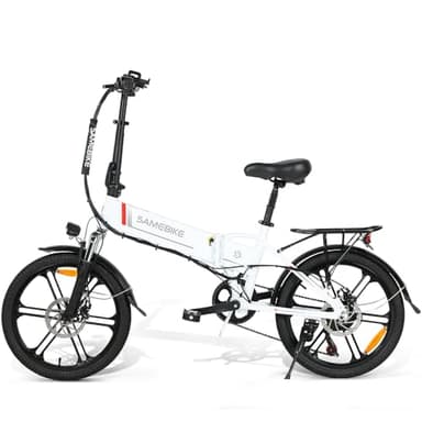 SAMEBIKE Bicicletta Elettrica per Adulti 20'',Pieghevole Bici Elettrica con Pedalata Assistita,City E-bike Unisex Adulto,Batteria Rimovibile 48V10.4AH,Bici Elettriche per 7 Velocità Uomo/Donna