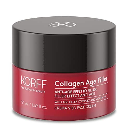 Korff Collagen Age Filler Crema Viso, Formula Anti Age globale con Age Filler Complex, Collagene marino, Vitamina PP Azione antirughe, idratante, illuminante 50 mll