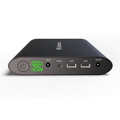 Krisdonia 50000mah Batteria Esterna per PC, Notebook, Cellulare - Power Bank in Alluminio con Display LED con 1x TYPE-C + 1x DC + 2x USB (Quick Charge) per MacBook, iPhone, Computer, Notebook, Tablet