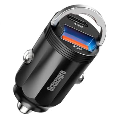 Sctazagre Caricatore Auto USB C Adattatore 45W Telefono Carica Batteria Rer Auto Cellulare Presa USB Accendisigari Caricabatterie USB Tipo C Macchina Rapido For iPhone Samsung
