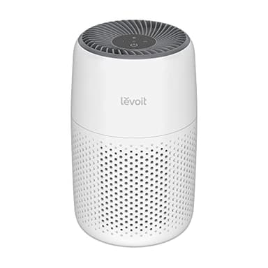 LEVOIT Purificatore d'Aria con Filtro HEPA, 7 Watt, Risparmio Energetico, 3 Velocità Contro Muffe, Polvere, Peli di Animali Fino a 0,3 μm Allergie, in Camera da Letto, 25 dB, Bianco
