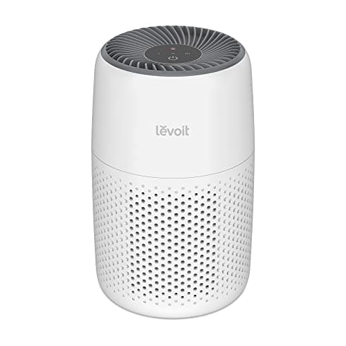 LEVOIT Purificatore d'Aria con Filtro HEPA, 7 Watt, Risparmio Energetico, 3 Velocità Contro Muffe, Polvere, Peli di Animali Fino a 0,3 μm Allergie, in Camera da Letto, 25 dB, Bianco