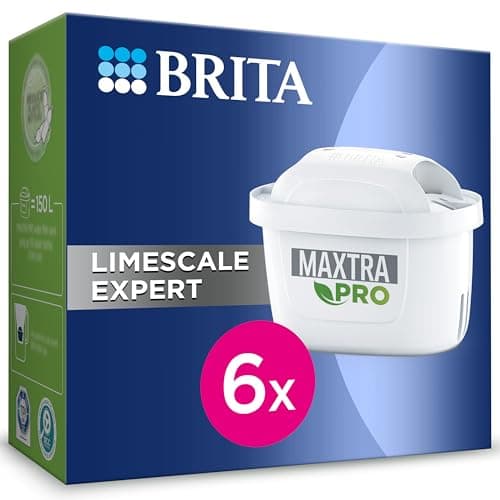 BRITA Filtro acqua rubinetto MAXTRA PRO Limescale Expert confezione da 6 filtri - Riduzione del calcare extra e ideale per bevande calde, filtro originale compatibile con caraffa acqua filtrante BRITA
