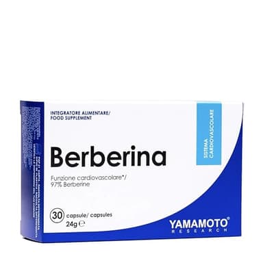 YAMAMOTO RESEARCH, Berberina 30 Capsule, Integratore Alimentare con Estratto di Berberis, Favorisce Funzioni Depurative, Digestive e Intestinali