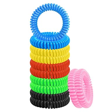 OSDUE Braccialetto zanzare, 12 * Eva Braccialetto per Zanzare, Regolabile Bracciale Zanzare per Bambini e Adulti, Impermeabile Morbido e Leggero, Uomini e Donne Interno ed Esterno
