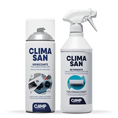 CAMP Climasan Igienizzante e Detergente, Trattamento per gli Impianti di Climatizzazione di Casa e Ufficio, Purifica e Rinfresca l'Aria Rimuovendo Sporco, Germi e Batteri
