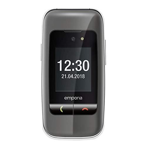 EmporiaOne | Cellulare senior | Telefono a conchiglia senza contratto | Telefono cellulare con pulsante di chiamata di emergenza | Display da 2,4 pollici | Grigio spaziale, grigio/argento