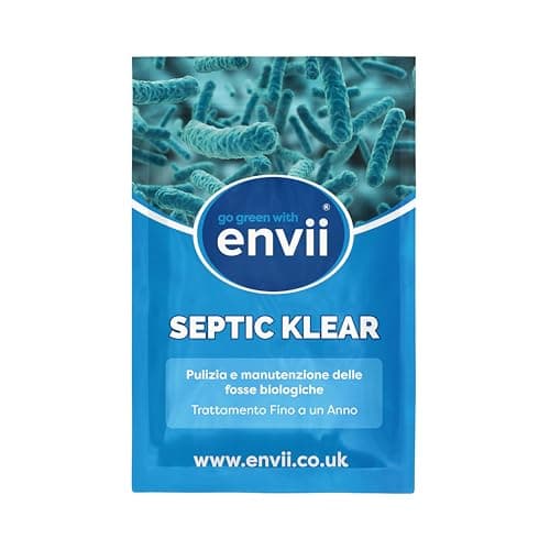 Envii Septic Klear - Enzimi per Fosse Biologiche, Pulizia e Manutenzione Batteri per Fosse Biologica Pastiglie, Scioglie Gli Ingorghi ed Elimina Cattivi Odori – Trattamento di 12 mesi