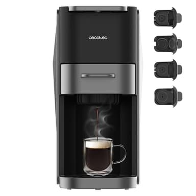 Cecotec Macchina per Caffè Espresso - Macchina Caffè a Capsule Freestyle Compact Dark. Potenza 1200W, Pompa 20Bar, Compatibile con Dolce Gusto, Nespresso e Altro, Serbatoio da 700 ml, Design Elegante