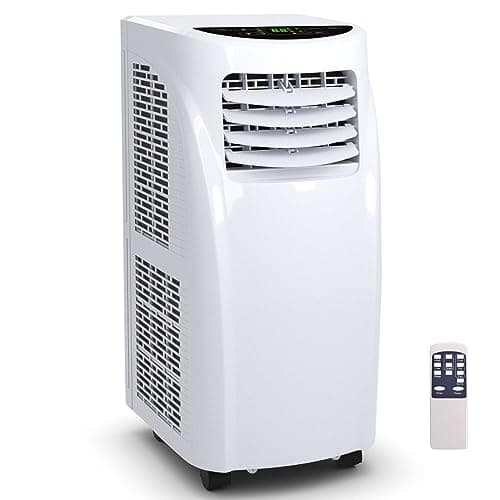 COSTWAY Condizionatore Portatile, 7000 BTU/2,1kW, 3 in 1 Con Raffreddamento, Ventola, Deumidificazione, Modalità Sonno e 24H Timer, R290