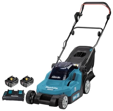 Makita DLM382PM2 Tosaerba A Batteria 38 Cm, 2 x Bl1840B, 4 Ah, Dc18Rd, 40 L