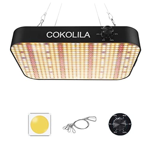 COKOLILA Dimmerabile Lampada per Piante, 600w con 588 LED High PPFD Sunlike Spettro Completo lampada da coltivazione, luce piante con UV e IR, Funzione Daisy Chain