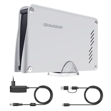 GRAUGEAR Disco Rigido Esterno 4TB Alluminio, Formattato per PS5, PS5 Slim e PS4, USB-C/A, LED, Ideale per Videogiochi