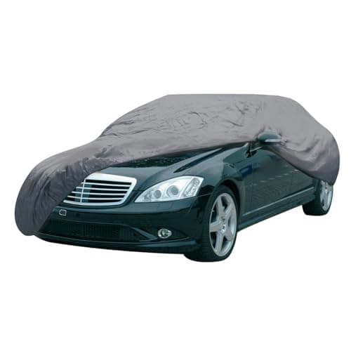 Dunlop Telo Antigrandine per Auto XL - Copriauto Universale - Telo Auto 534 x 178 x 120 cm - con Cordino Elastico e Anelli - Impermeabile per Interno ed Esterno - Grigio