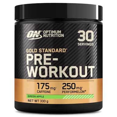 Optimum Nutrition Gold Standard Pre-Workout, Integratore Alimentare in Polvere, Energy Drink con Creatina Monoidrato, Beta Alanina, Caffeina e Vitamine Gruppo B, Gusto Mela Verde, 330 g