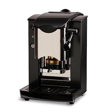 FABER COFFEE MACHINES | Modello Slot Inox | Macchina caffe a cialde ese 44mm | Pressacialda in ottone regolabile (NERO | NERO)