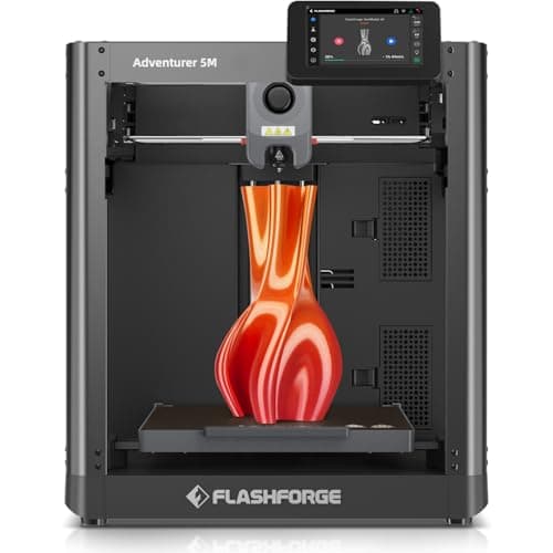 FLASHFORGE Adventurer 5M Stampante 3D, Completo Calibrazione-Auto Stampa, 1-Click Max 600mm/s Velocità, Tutto-Metallo Struttura CoreXY Stampa Precisa, Facile Manutenzione Ugello, Stampa 220x220x220mm