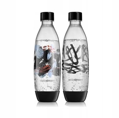 SodaStream DuoPack Fuse 2x Bottiglia KST da 1L, Lavabile in Lavastoviglie (senza BPA) ) Flaconi di Ricambio per SodaStream Bollitore d'acqua con Bottiglie in PET