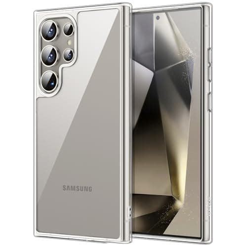JETech Cover per Samsung Galaxy S24 Ultra 5G, Anti Ingiallimento Protezione Custodia con Antiurto, Anti-Graffio e Retro Rigida in PC (Trasparente)