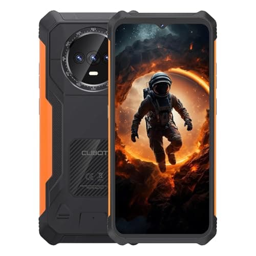 Cubot KingKong ES - Smartphone HD+ da 6,56", 16GB (6GB+10GB) RAM e 128GB ROM, Tripla fotocamera da 48 MP, Batteria 5100mAh, Android 14, Processore OctaCore, Colore Nero+Arancione