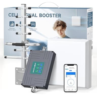 ANNTLENT Amplificatore Segnale Cellulare - Banda 20/8/1 Ripetitore GSM Amplificatore 4G 3G LTE Per la Casa Ufficio Ripetitore Segnale Cellulare Tutti Gli Operatori Copertura Fino