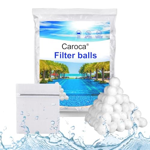 Caroca Filtro Sfere, 1400g Palline Filtro Piscina Sostituisce 50kg di Sabbia, Sfere Filtranti Ultra Leggera
