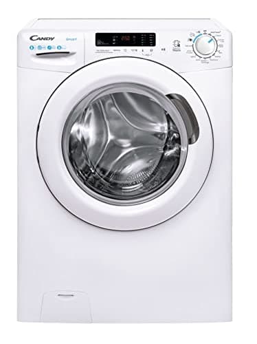 Candy Smart CS1282DE-11, Lavatrice a carica frontale, Libera installazione, 8 kg, 1200 RPM, Classe D, Bianco, 16 programmi, Contenuti extra e controllo di prossimità (NFC), L x P x A (cm) 60x52x85