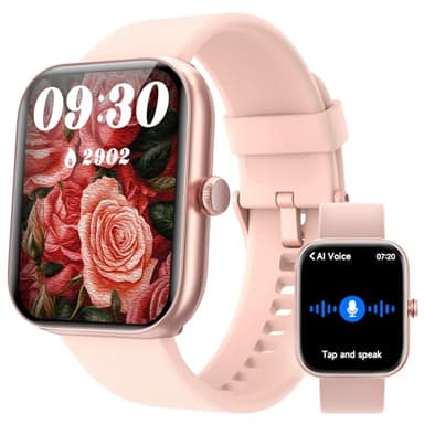 Orologio Smartwatch Uomo, 1.91" Smartwatch con Chiamata Bluetooth e Alexa, 24H Sonno Cardiofrequenzimetro Spo2, 120 Modalità Sport, Impermeabile IP68 Sportivo Digitale per Android iOS (Rosa, 1.91)