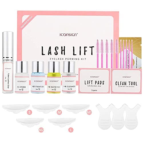 ICONSIGN Kit di Sollevamento Ciglia Aggiornato 2023, Kit Professionale Semipermanente Per Ciglia Arricciate Adatto Per Uso Domestico e in Salone