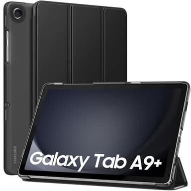 MoKo Custodia per Galaxy Tab A9+/A9 Plus 11 Pollici 2023, Cover Protettiva Sottile con Supporto e Retro Rigido Traslucido in PC per Tab A9 Plus SM-X210/X216/X218, Auto Sveglia/Sonno, Nero