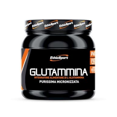 EthicSport - Glutammina - Barattolo da 300 g - Integratore alimentare di L-Glutammina