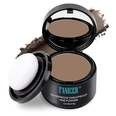Polvere Capelli, Hairline Shadow per Coprire L'attaccatura, Hair Line Powder, Fibre Capelli per l'infoltimento Dei Capelli, Riempire Capelli Diradati, Effetto Naturale, Donna Uomo（Curry Scuro）