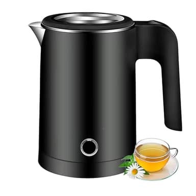 VOLTIX Bollitore Elettrico in Acciaio Inossidabile 0,5L, 600W, bollitore portatile – bollitore elettrico piccolo Ideale per Casa, Ufficio e Viaggi, Senza BPA (Nero)