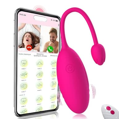 Iatupke Ovetto Vibrante Donna Telecomando con App 9 modalità, Vibratoriper Donne Vibratoreper Donna Wireless Professionale Vibratore Clotoride Piccolo Sexytoysys Coppia Vibratori Sex Toys