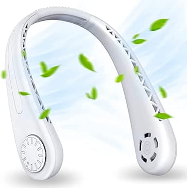 SHAVINGFUN Ventilatore da Collo,Ventilatore da collo portatile,Mini Collo Ventilatore da Silenzioso Con 4000mAh Ricaricabile Batteria,3 velocità per Ufficio,Viaggi,Casa,Aria Aperta e Sport