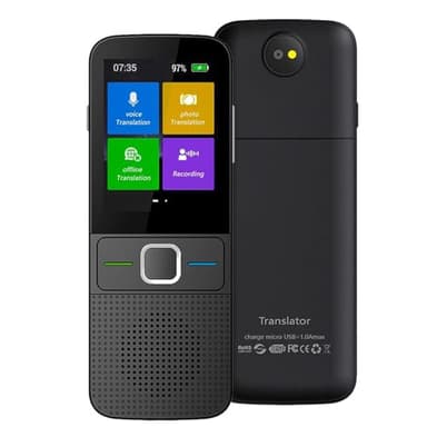 Traduttore Istantaneo Vocale Offlinesupporta 137 Lingue, Supporta Traduttori WiFi/Hotspot/Offline, Dispositivo Di Traduzione Touch Screen da 2,4 Pollici Con Foto camera traduttore inglese italiano