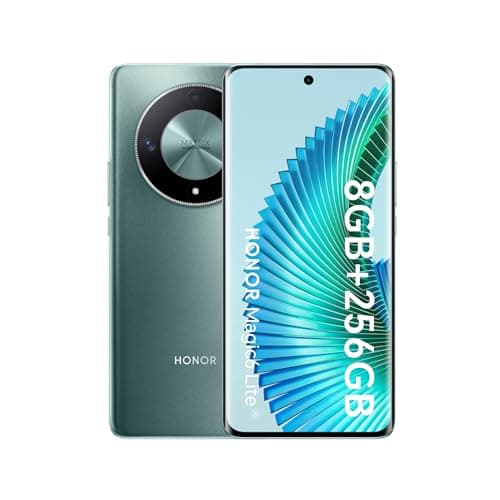 HONOR Magic 6 Lite Smartphone, 8 GB+256 GB, display da 6,78" anti-caduta a 120 Hz, tripla fotocamera posteriore da 108 MP, batteria super durevole da 5300 mAh, doppia SIM, Android 13, Emerald Green