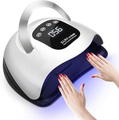 Lampada UV LED per unghie 320W, asciugatura rapida per unghie con 72 perline LED, touch screen LCD, 4 impostazioni timer, sensore automatico, protezione ad alta temperatura