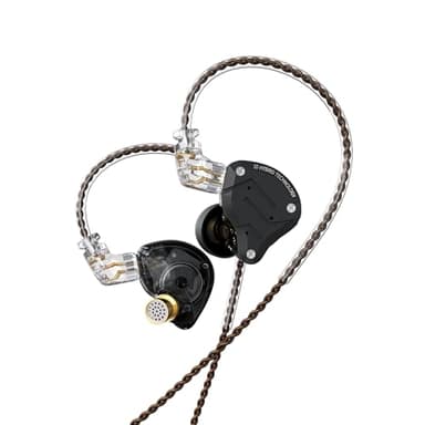 KINBOOFI KZ ZS10 Pro in Ear Monitor, 4BA 1DD KZ Headphone Multi Driver in Ear Auricolare IEM, KZ Earphone, Monitor HiFi da Palco per Cantante Chitarrista Batterista (Nero Opaco, senza Microfono)