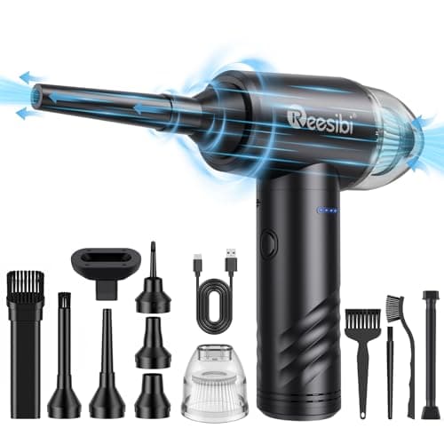 3 in 1 Aspirapolvere Per Computer, 110000 Giri/Min Elettrico Rimuovi Polvere Aria Compressa Senza Fili, 3 Velocità Soffiatore Portatile, 9 Kpa mini Aspirapolvere Per PC, Tastiera, Ufficio, Auto, Puliz