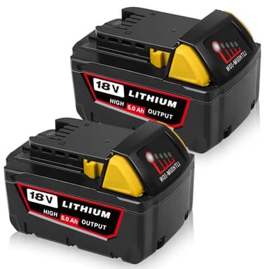 2X per Milwaukee Batteria 18V Ricambio per Milwaukee batteria 18V M18B 48-11-1840 48-11-1850 48-11-1828 48-11-1815 48-11-1820 48-11-1852 48-11-1822 Goodexo