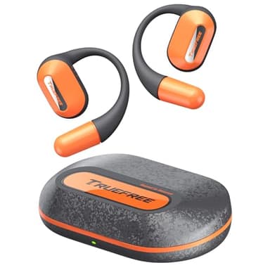 truefree O2 Auricolari Open-Ear Bluetooth con Acustica Direzionale, IPX5 Impermeabili, 28h Autonomia, Connessione Multipoint, Controllo App, Design Ultra-Leggero (8g) e Ganci in Silicone Morbido