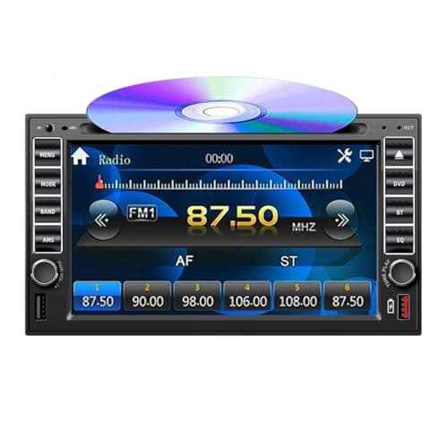 BOOMBOOST Autoradio Bluetooth Double Din con lettore CD/DVD, touchscreen da 6,2'', supporto Mirror Link, USB, radio FM/AM, telecomando, SWC