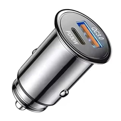 Carica Batteria per Auto, Total Presa Accendisigari USB C PD & QC 3.0 Fast Charging Caricabatterie, Caricatore Auto Compatibile con iPhone 16 15 14 13 12 Pro Max iPad Samsung S23 Tablet etc